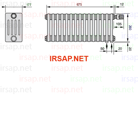 Радиатор IRSAP Tesi 50260/15 T25 CL 01